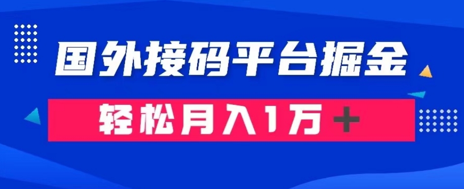 通过国外接码平台掘金:成本1.3,利润10+,轻松月入1万+【揭秘】-开心分享网