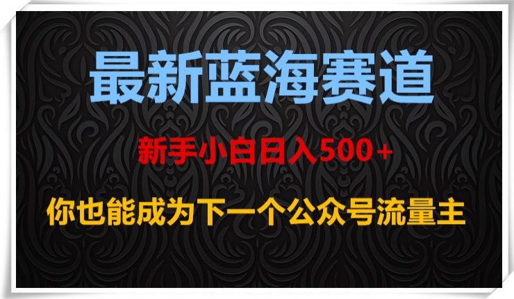 最新蓝海赛道,新手小白日入500+,你也能成为下一个公众号流量主【揭秘】-开心分享网