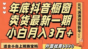 外面收费6890元年底抖音橱窗卖货最新一期,小白月入3万,适合小白上班族宝妈【揭秘】-开心分享网
