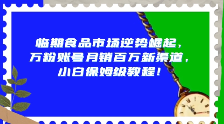 临期食品市场逆势崛起,万粉账号月销百万新渠道,小白保姆级教程【揭秘】-开心分享网