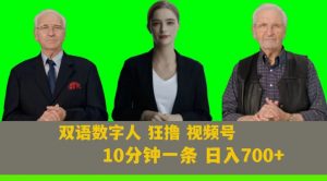 Ai生成双语数字人狂撸视频号,日入700+内附251G素材【揭秘】-开心分享网