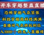 外面收费998的开车穿越无人直播玩法简单好入手纯纯就是捡米