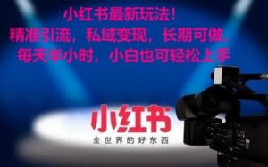 小红书最新玩法!精准引流,私域变现,长期可做,每天半小时,小白也可轻松上手【揭秘】-开心分享网