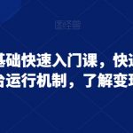 小红书零基础快速入门课，快速掌握小红书平台运行机制，了解变现逻辑