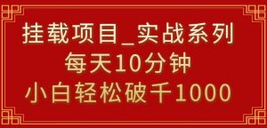 挂载项目，小白轻松破1000，每天10分钟，实战系列保姆级教程【揭秘】-开心分享网