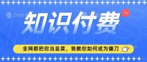 2024最新知识付费项目,小白也能轻松入局,全网都在教你做项目,我教你做镰刀【揭秘】-开心分享网