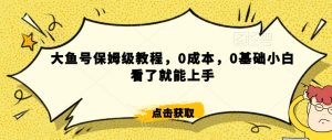 怎么样靠阿里大厂撸金,背靠大厂日入2000+,大鱼号保姆级教程,0成本,0基础小白看了就能上手【揭秘】-开心分享网