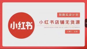 安琪-小红书店铺无货源实战,开店到售后全流程操作-开心分享网