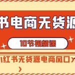 小红书电商无货源打卡，抢先占领小红书无货源电商风口（10节课）