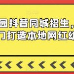 2024年幼儿园抖音同城招生，0基础入门打造本地网红幼儿园