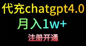 代充chatgpt4,日入500+,精准引流,暴力变现【揭秘】-开心分享网