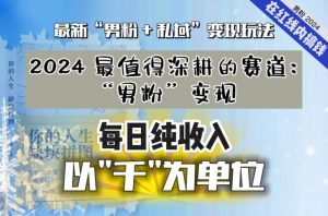 【私域流量最值钱】把“男粉”流量打到手，你便有无数种方法可以轻松变现，每日纯收入以“千”为单位-开心分享网