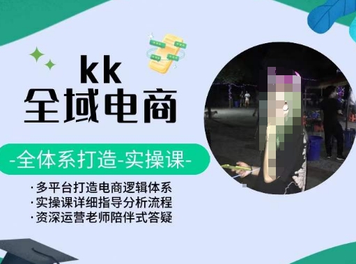 KK全域电商,全体系打造实操课,多平台打造电商逻辑体系-开心分享网