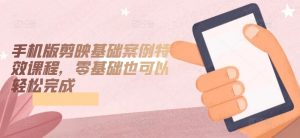 手机版剪映基础案例特效课程,零基础也可以轻松完成-开心分享网