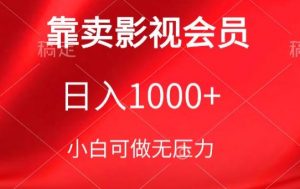 靠卖影视会员，日入1000+，落地保姆级教程，新手可学【揭秘】-开心分享网