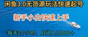 2024最新闲鱼无货源玩法，从0开始小白快手上手，每天2小时月收入过万【揭秘】-开心分享网