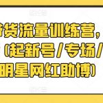 直播带货流量训练营，野路子主播(起新号/专场/打榜/明星网红助博)