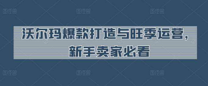 沃尔玛爆款打造与旺季运营,新手卖家必看-开心分享网