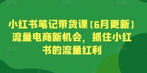 小红书笔记带货课【6月更新】流量电商新机会,抓住小红书的流量红利-开心分享网