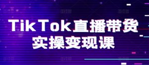 TikTok直播带货实操变现课:系统起号、科学复盘、变现链路、直播配置、小店操作流程、团队搭建等。-开心分享网