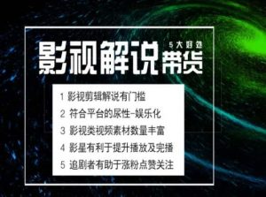 电影解说剪辑实操带货全新蓝海市场,电影解说实操课程-开心分享网