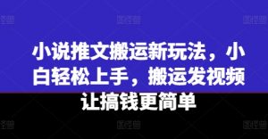 小说推文搬运新玩法,小白轻松上手,搬运发视频让搞钱更简单-开心分享网