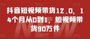 抖音短视频带货12.0,14个月从0到1,短视频带货90万件-开心分享网