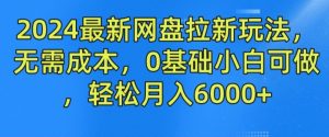 2024最新网盘拉新玩法,无需成本,0基础小白可做,轻松月入6000+【揭秘】-开心分享网