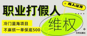 职业打假人电商维权揭秘，一单保底500，全新冷门暴利项目【仅揭秘】-开心分享网