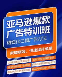 亚马逊爆款广告特训班，快速掌握亚马逊关键词库搭建方法，有效优化广告数据并提升旺季销量-开心分享网