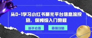 从0-1学习小红书聚光平台信息流投放,保姆级入门教程-开心分享网