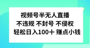 视频号半无人直播,不违规不封号,轻松日入100+【揭秘】-开心分享网