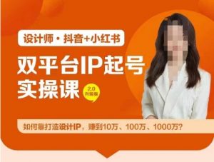 双平台IP起号实操营,教你如何靠打造设计IP,赚到10万、100万、1000万?-开心分享网