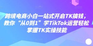 跨境电商小白一站式开启TK搞钱,教你“从0到1”学TikTok运营轻松掌握TK实操技能-开心分享网
