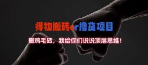 得物搬砖撸货项目?掰下数据,我给你们说说顶层思维【揭秘】-开心分享网