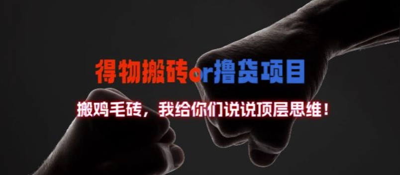 得物搬砖撸货项目?掰下数据,我给你们说说顶层思维【揭秘】-开心分享网