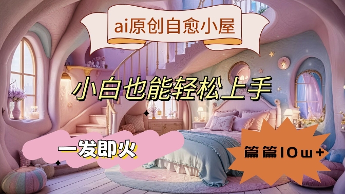 ai原创治愈小屋,小白也能轻松上手,一发即火,篇篇10w+【揭秘】-开心分享网