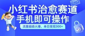 小红书治愈视频赛道,手机即可操作,流量超级火爆,单日变现300+【揭秘】-开心分享网