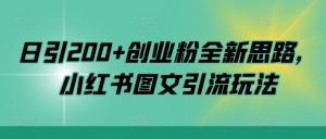 日引200+创业粉全新思路,小红书图文引流玩法【揭秘】-开心分享网