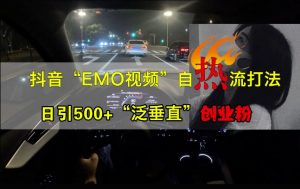 抖音EMO视频自热打法,日引500+“泛垂直”创业粉-开心分享网