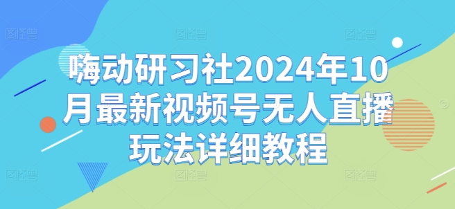 嗨动研习社2024年10月最新视频号无人直播玩法详细教程-开心分享网