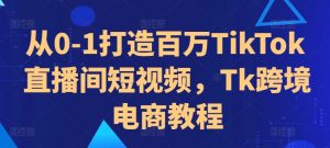 从0-1打造百万TikTok直播间短视频,Tk跨境电商教程-开心分享网