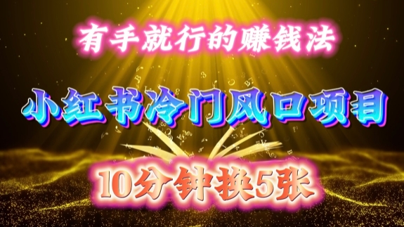 每天 10 分钟,小红书冷门风口项目开启,有手就行的搬运赚钱法,小白日入500 +【揭秘】-开心分享网