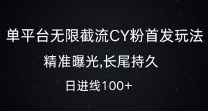 单平台无限截流创业粉首发玩法,精准曝光,长尾持久,日引流100+【揭秘】-开心分享网