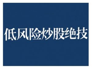 2024低风险股票实操营，低风险，高回报-开心分享网