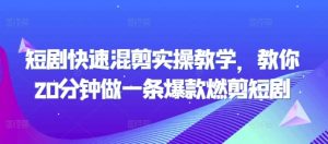 短剧快速混剪实操教学,教你20分钟做一条爆款燃剪短剧-开心分享网