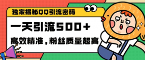 独家解密QQ里的引流密码,高效精准,实测单日加100+创业粉【揭秘】-开心分享网