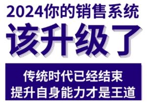 2024能落地的销售实战课,你的销售系统该升级了-开心分享网