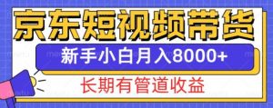 京东短视频带货新玩法,长期管道收益,新手也能月入8000+-开心分享网