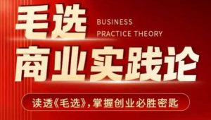 毛选商业实践论,读透《毛选》掌握创业必胜密匙-开心分享网
